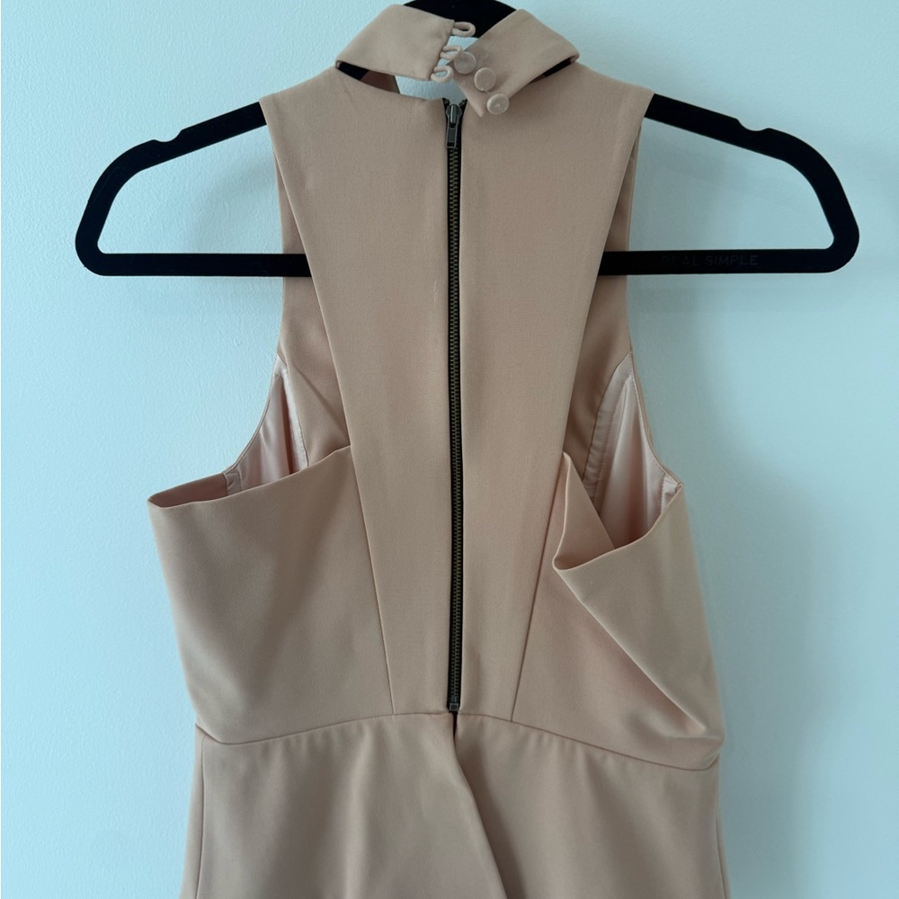 Sleeveless Halter Peplum Camisole in Tan - Picture 4 of 5